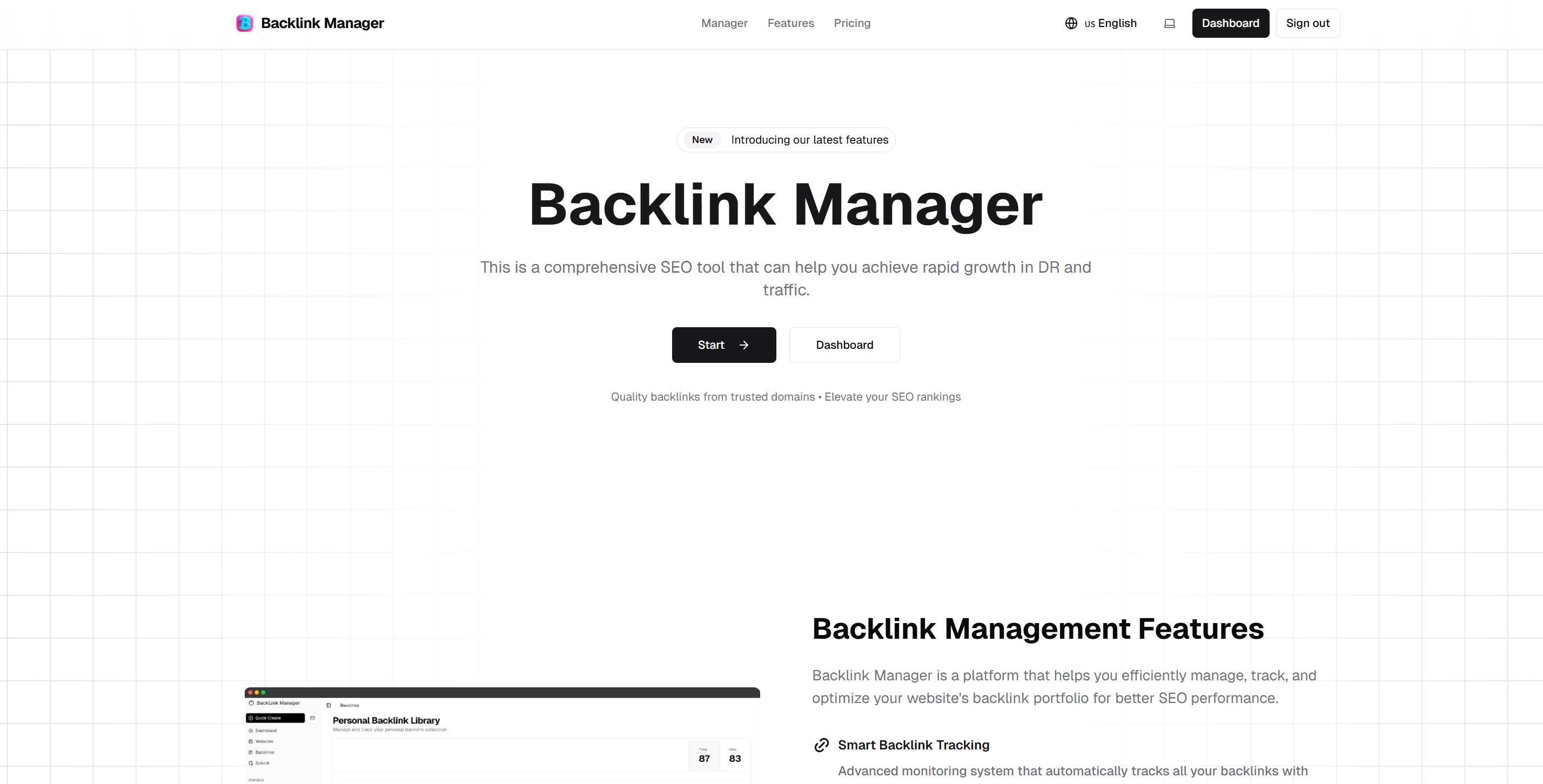 Backlink Manager screenshot