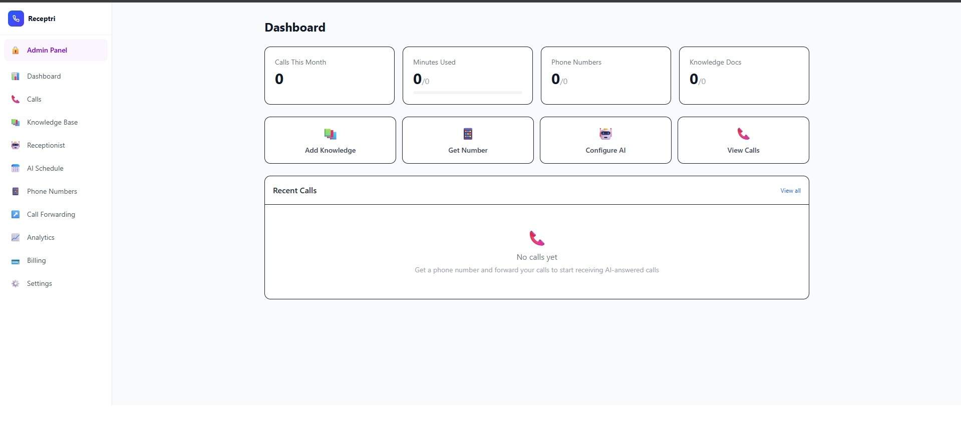 Receptri screenshot