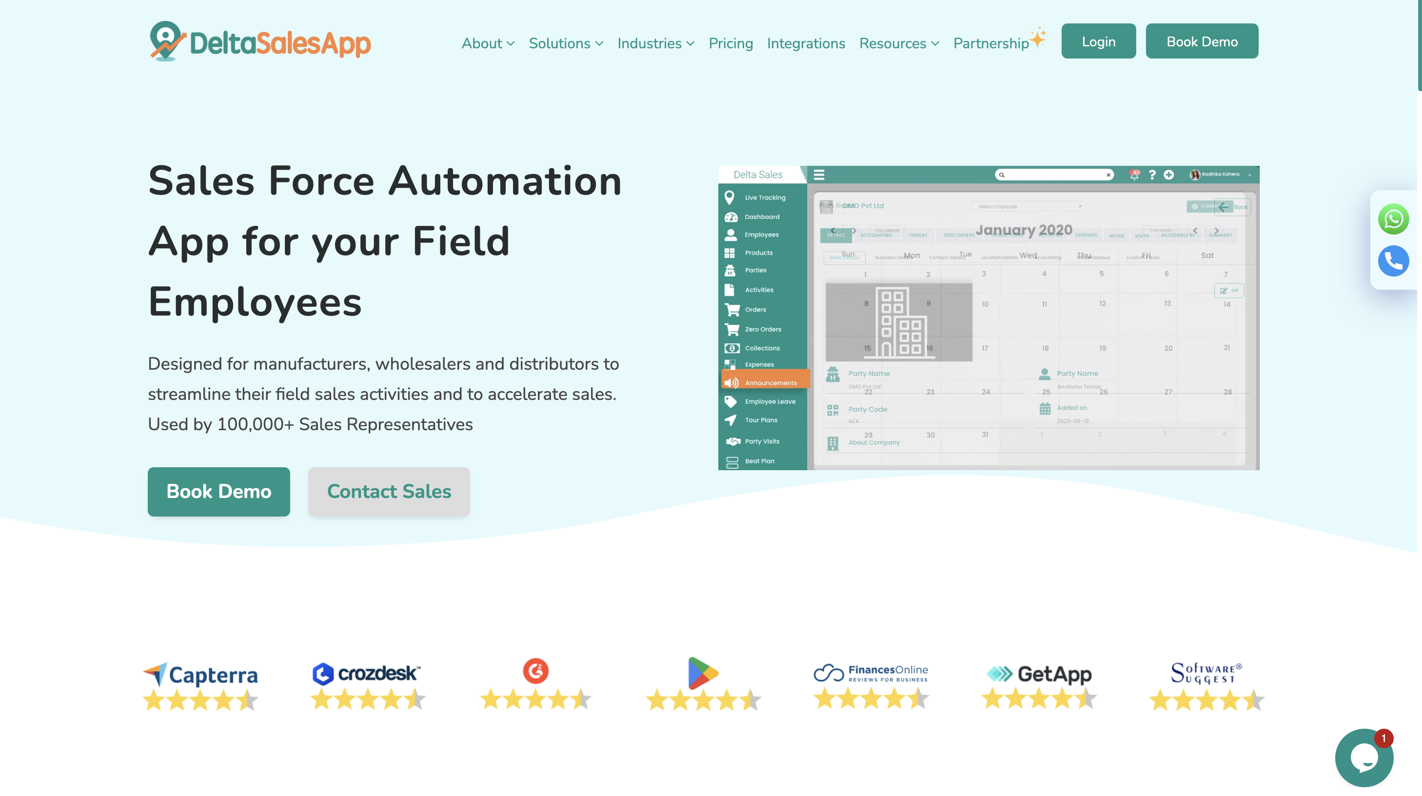 Sales Force Automation Software screenshot