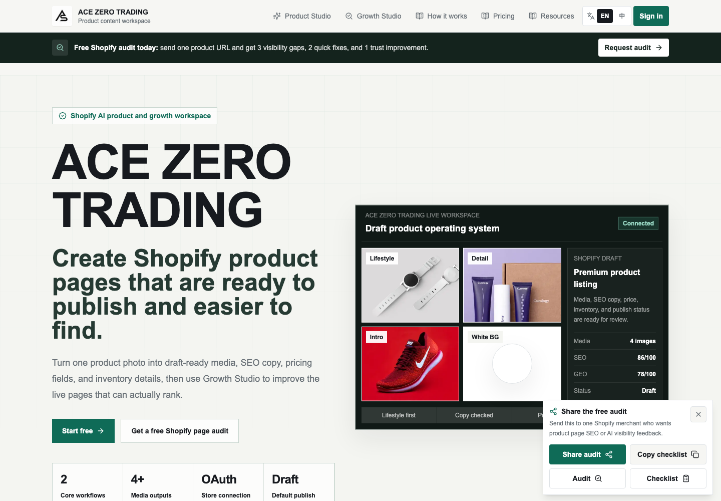 ACE ZERO TRADING screenshot